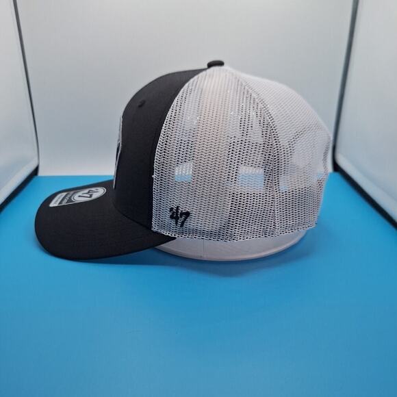 '47 Brand Chicago White Sox Region Patch Trucker Adjustable Hat Snapback Black - Picture 2 of 8